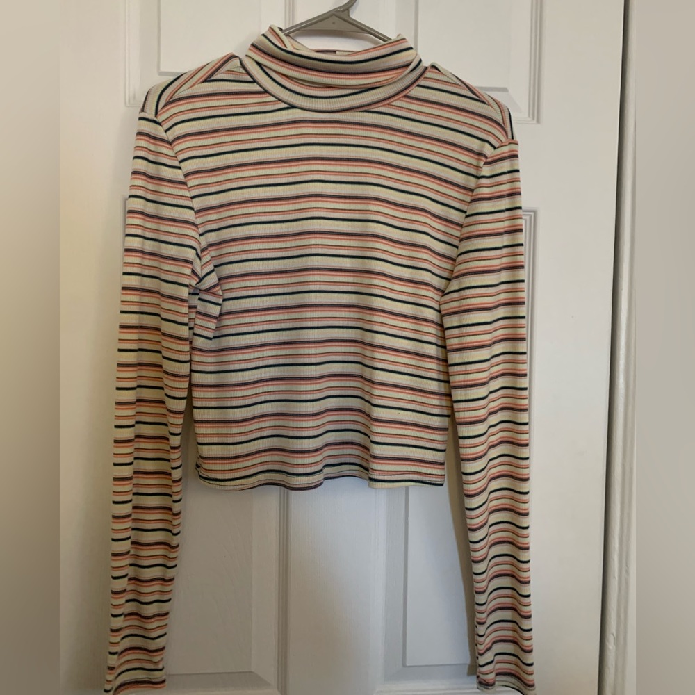 3/$12 Striped turtleneck